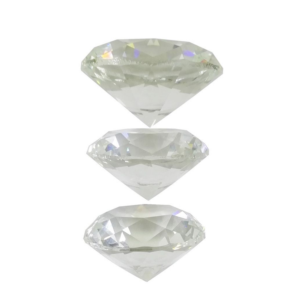 Ornaments Home Decoration Clear Glass Raw Gemstone Faceted Cut Crystal Diamond