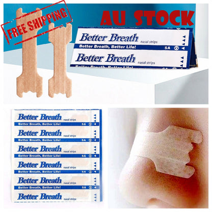 Better Breath Nasal Strips Small Large Size Anti Snore Stop Snoring Nose Breathe