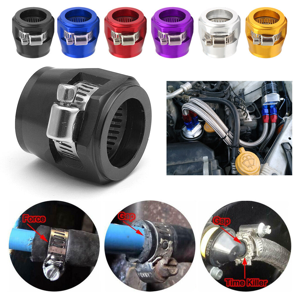4pcs Hex Hose Finisher Clamp Fuel Line End Trimmer Fitting AN4/AN6/AN8/AN10/AN12