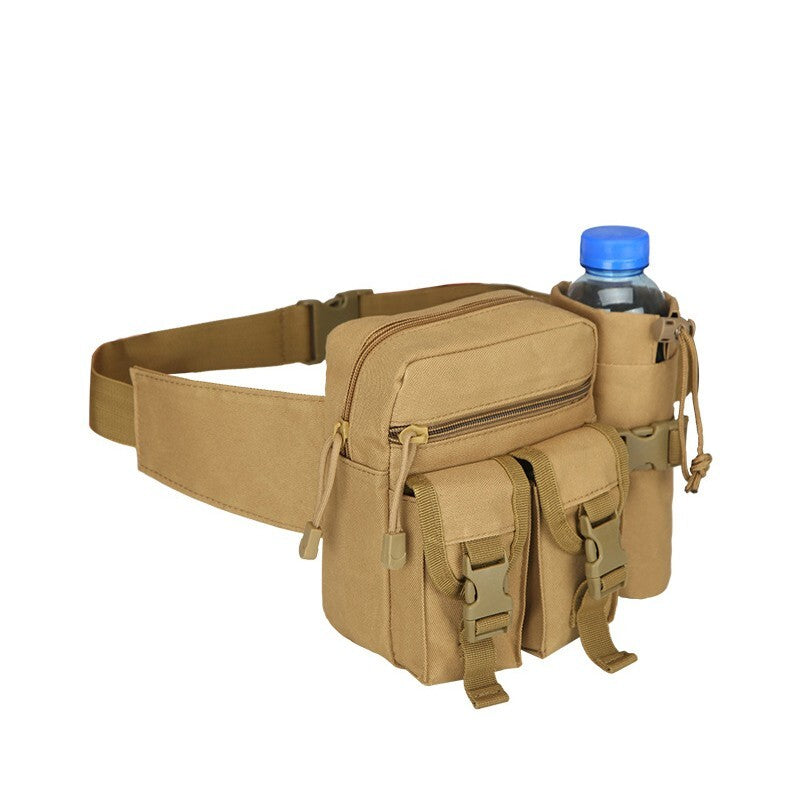 Multi-sport water bottle waist bag is detachable and suitable for outdoor sports such as mountaineering, camping, and hiking