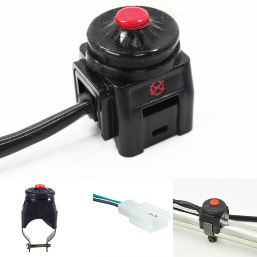 Motorcycle Kill Switch Horn Stop Button for 22mm Handlebar Pit Dirt Motor Bike
