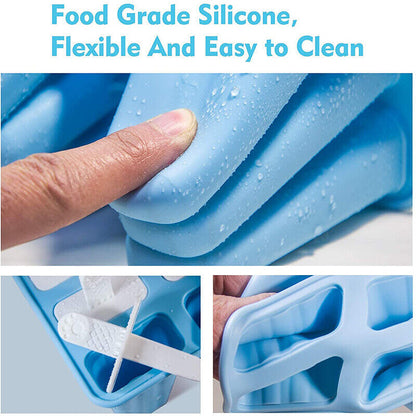 Silicone Ice Cream Mould Block Frozen Molds Icy Pole Jelly Popsicle AU Stock