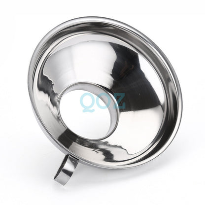 1/2pc Stainless Steel Funnel Hopper Filter Wide Mouth Canning Kitchen Detachable