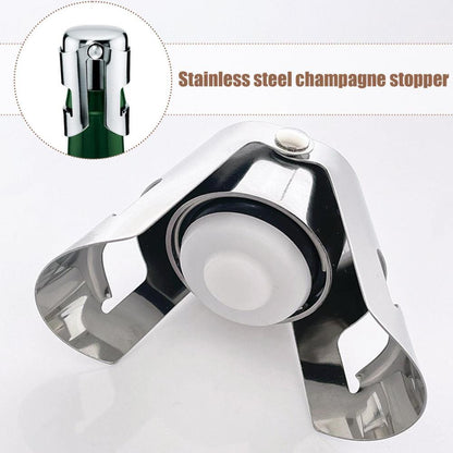 3PCS Stainless Steel Champagne Stopper Sparkling Wine Bottle Plug Cap Sealer AU