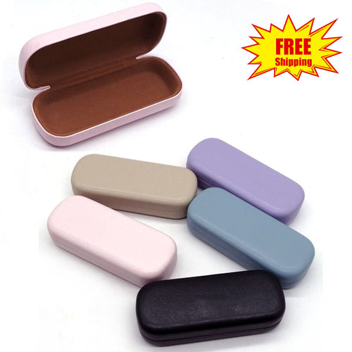 Portable Eye Glasses Case Leather Hard Box Eyeglasses Spectacle Holder Storage