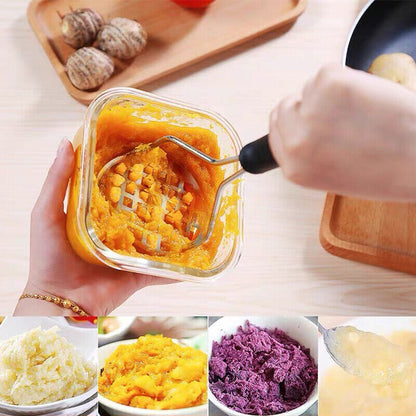 Kitchen Potato Masher Stainless Steel Vegetable Fruit Potatoe Press Crusher AU