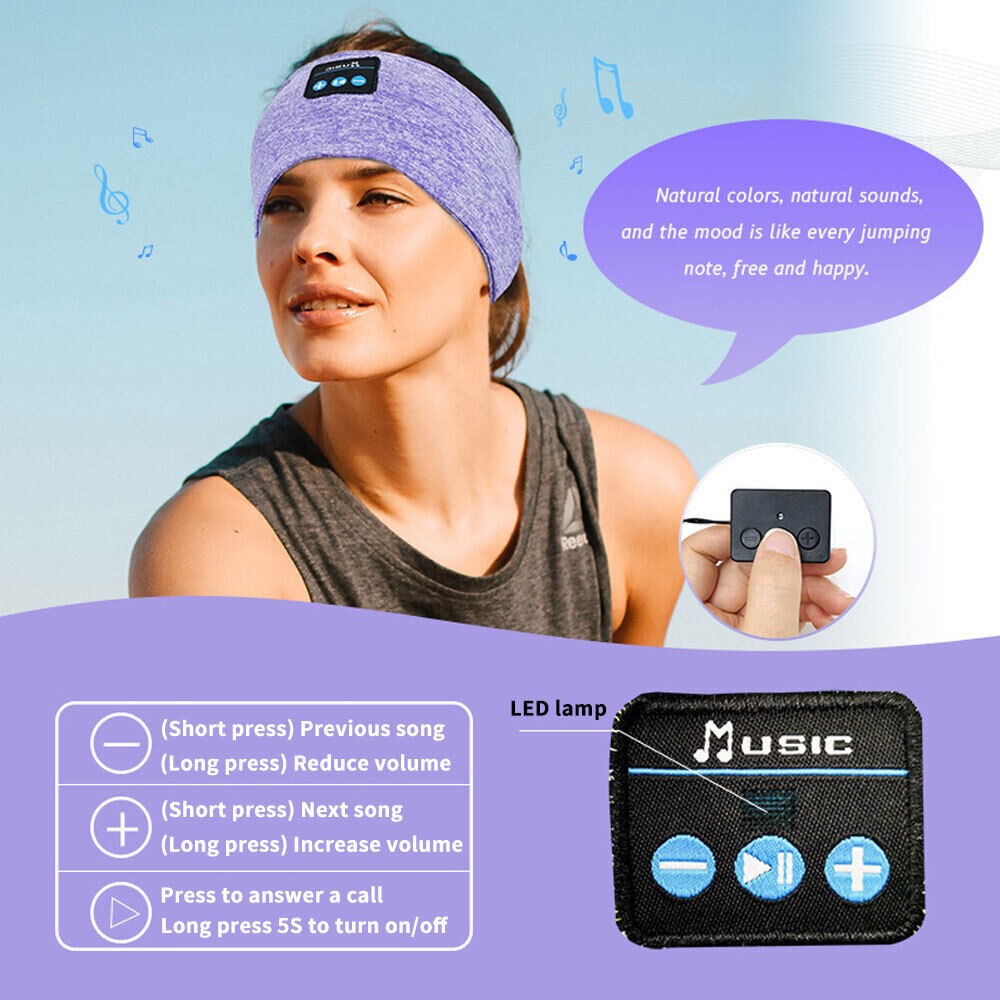 Sleep Headphones Bluetooth Wireless Sleeping Headband With Detachable Speaker