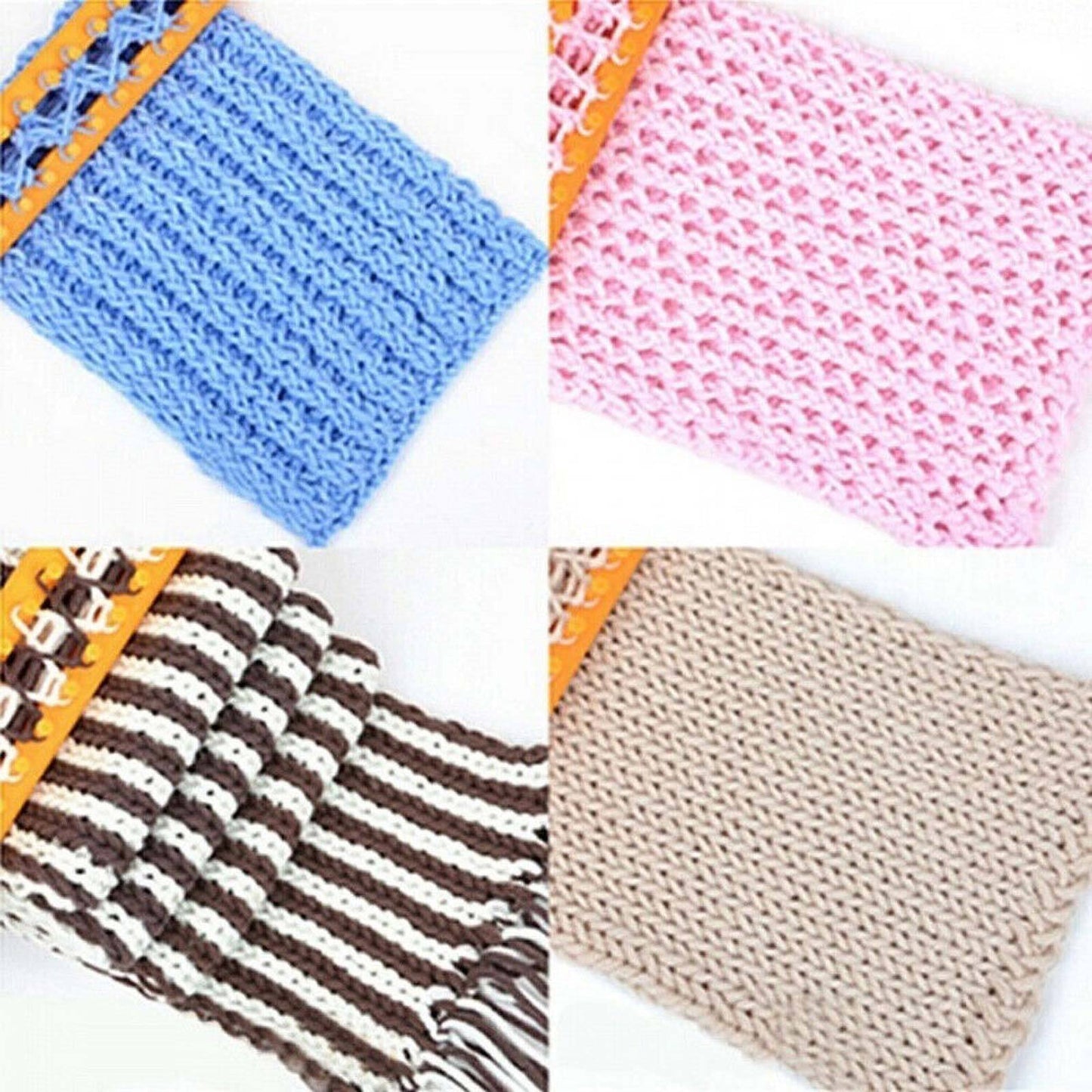 Long Scarf Knitting Loom Set Knitter Board Straight Rounded Kit 4 Size DIY Tool