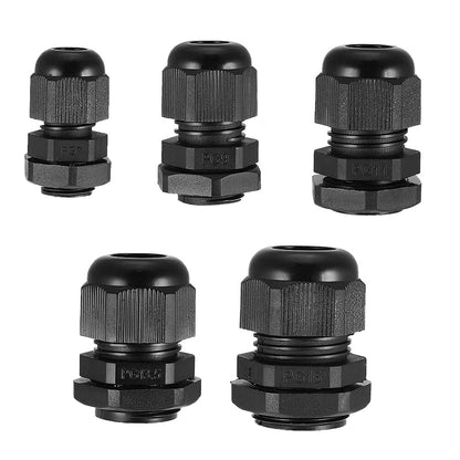10/50Pcs Waterproof Nylon Cable Gland Kit IP68 Joints Adjustable Locknut Tools