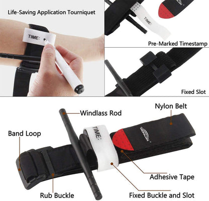 5PCS Combat Tourniquet First Aid Medical Emergency Buckle Quick Release Strap