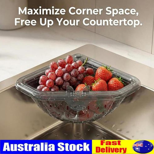 Triangular Magnetic Corner For Sink Strainer Basket Touchless Kitchen Drain