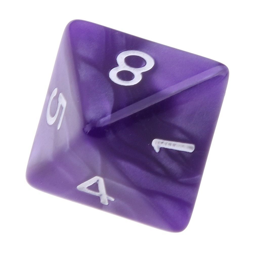 10Pcs/set 8-sided Polyhedral Dice D8 Colored Game Dice DND Dice  TRPG DND