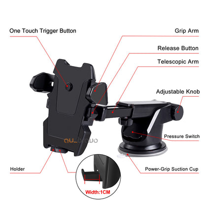 Universal 360° Windshield Car Mount Holder Phone Stand Compatible with GPS Mobile iPhone 17