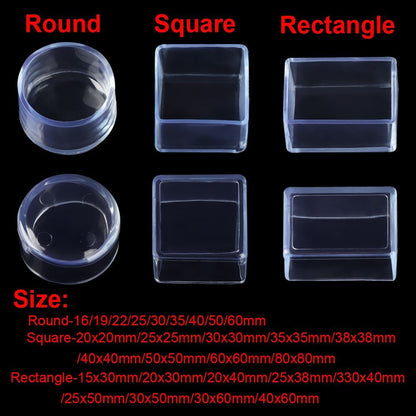 Floor Protectors Chair Leg Caps Silicone Pads Furniture Feet Non-Slip Covers