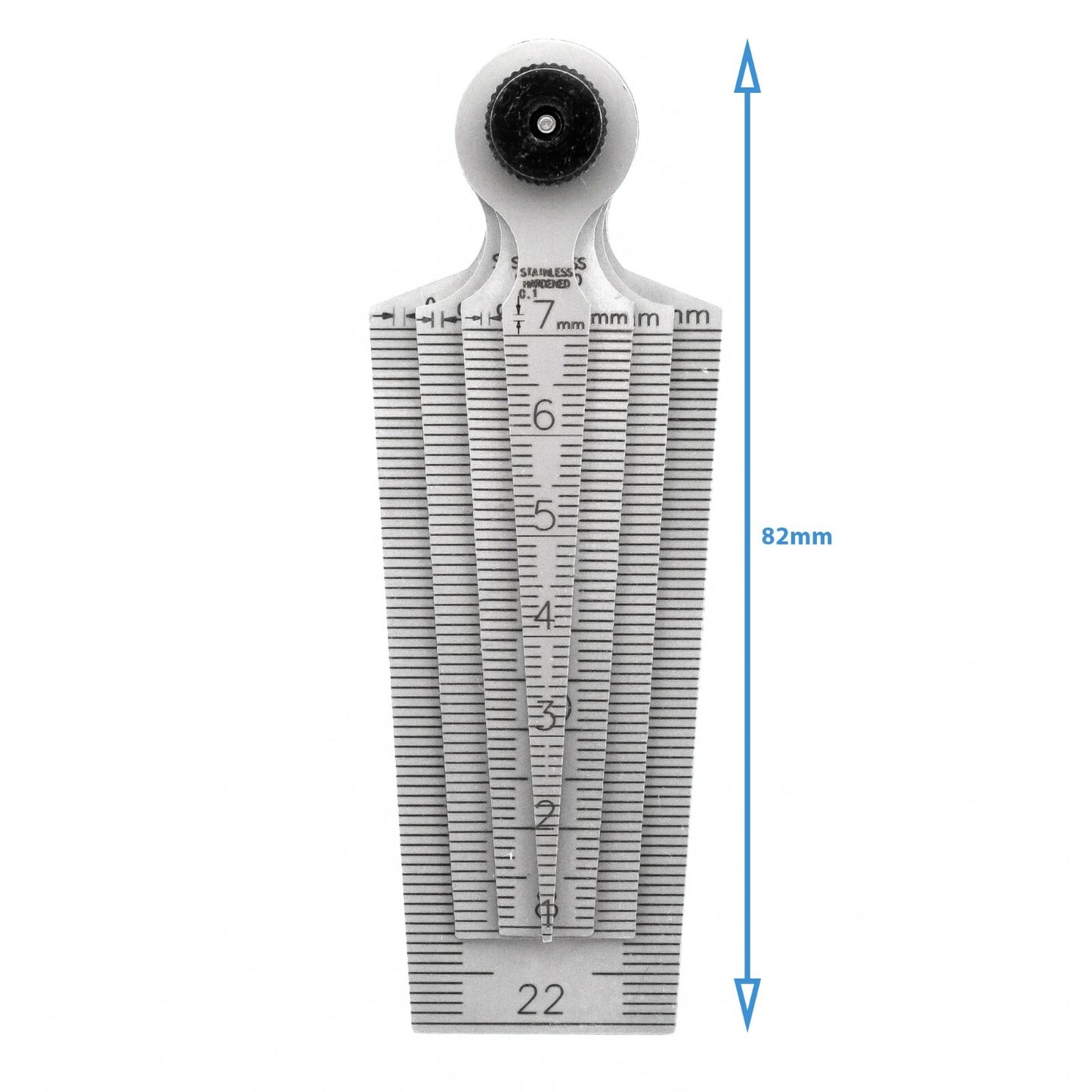 1-29mm Folding Welding Taper Gauge Internal Diameter Hole Gap Slot Bore Ruler