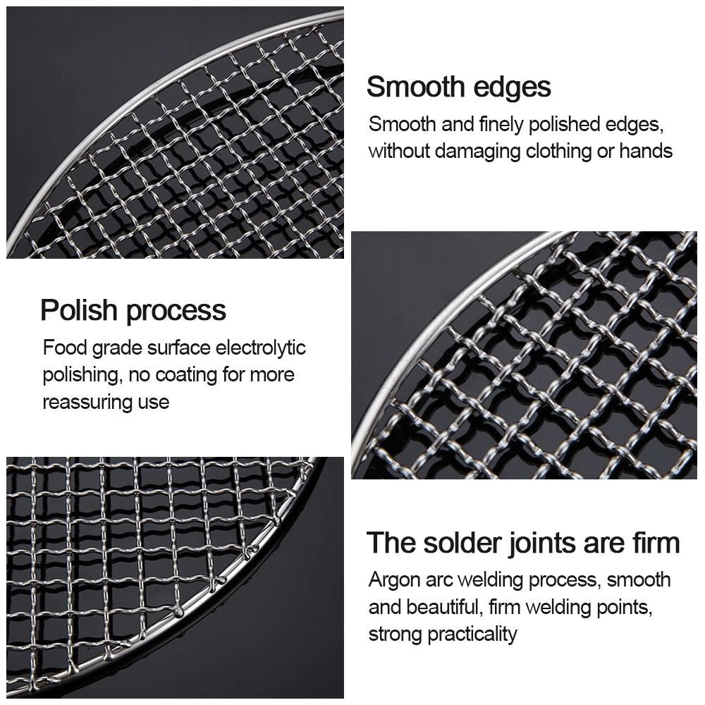 Round Grill Racks Reusable Roast Grate Net New BBQ Roasting Net