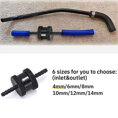4mm/6mm/8mm/10mm/12mm/14mm Non Return One Way Fuel Check Valve Aluminum Alloy