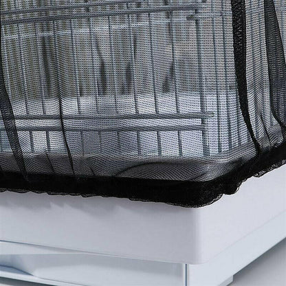 Pet Bird Cage Seed Catcher Guard Skirt Mesh Nylon Cover S/M/L Secure Skirt Mesh