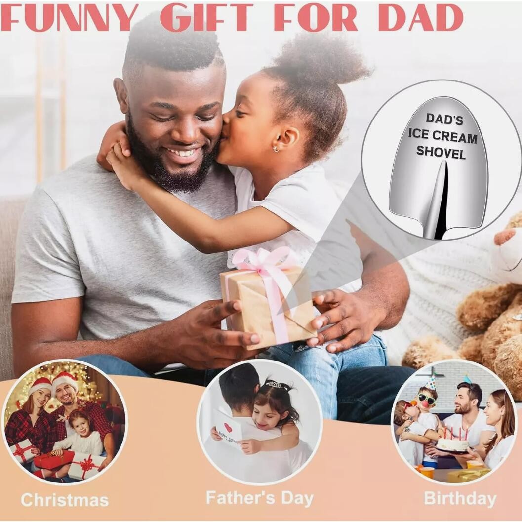 Ice Cream Scoop 304 Stainless Steel Shovel Set Birthday Gifts for Dad