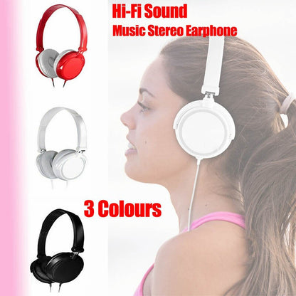 Over Ear Headphones Hi-Fi Stereo Noise-Cancelling Headsets Wired Earphones AU