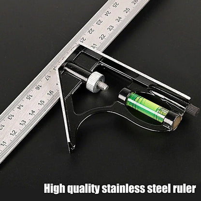 300mm Horizontal Movable Angle Ruler Adjustable Measuring Tool for Engineering