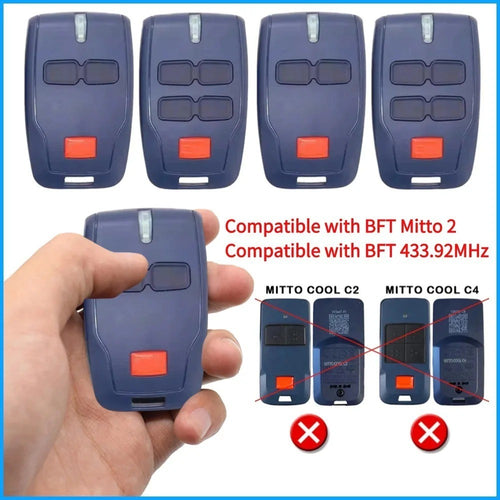 Genuine BFT Mitto Garage/Gate Remote Type B RCB TX2/TX4/0678 2 Button