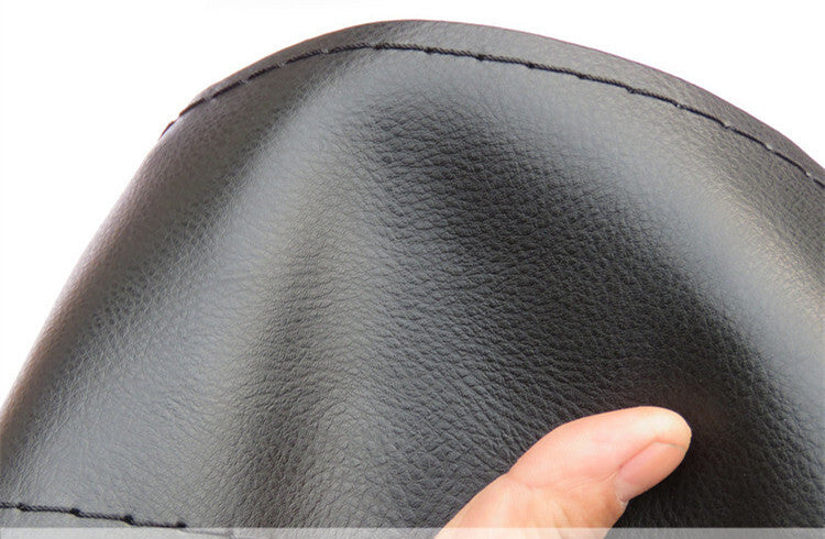 Real Cow Leather DIY Car Steering Wheel Cover Soft Plain 37cm 38cm 15"