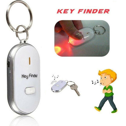 3x Key Finder Wireless Whistle Response w/ Flash LED Anti-Lost Ring Beep Sound A