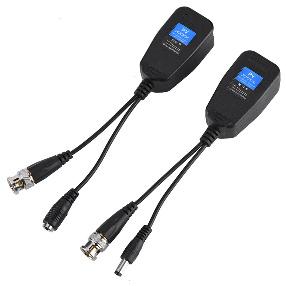 BULK CCTV Coax BNC Video Power Balun Transceiver to CAT5e 6 RJ45 Connector PTZ