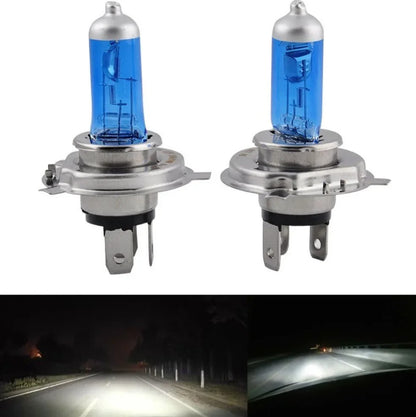 2X H4 100W / 90W 5000k 12V Xenon White Hi Low Beam Truck Headlight Globes Bulbs