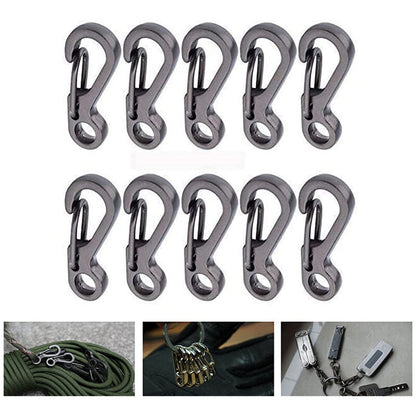 10/20x Mini Carabiner Alloy Key Buckle Keychain Snap Spring Clip Hook Tool DIY