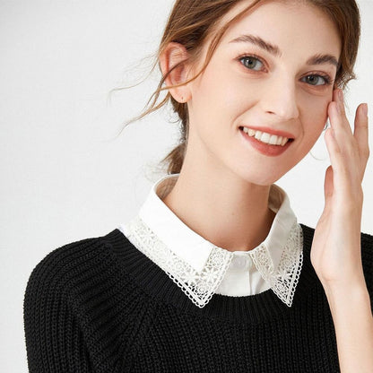 Detachable Blouse False Collar Lapel Shirt Fake Collar Clothes Accessories
