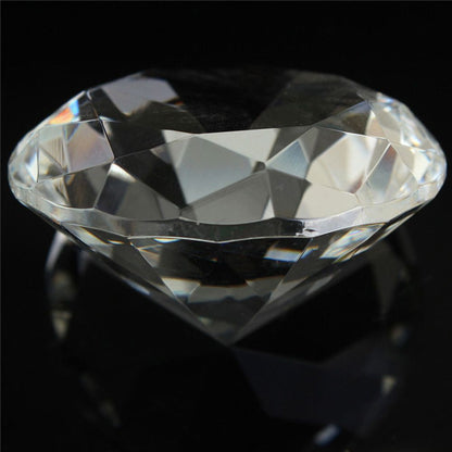Ornaments Home Decoration Clear Glass Raw Gemstone Faceted Cut Crystal Diamond