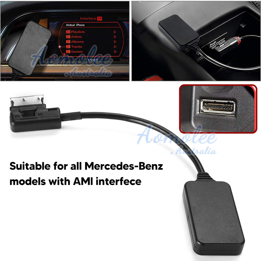 Compatible with Mercedes Benz AMI MMI Car Bluetooth-compatible Aux Receiver Cable Adapter