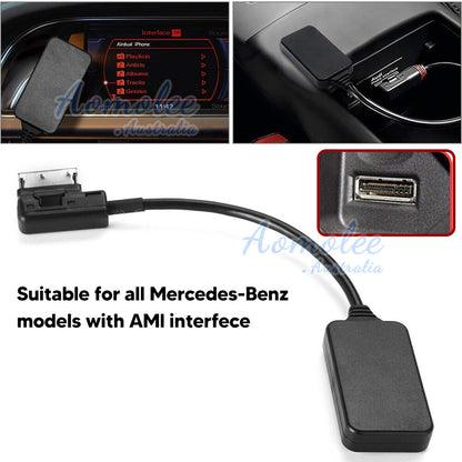 Compatible with Mercedes Benz AMI MMI Car Bluetooth-compatible Aux Receiver Cable Adapter