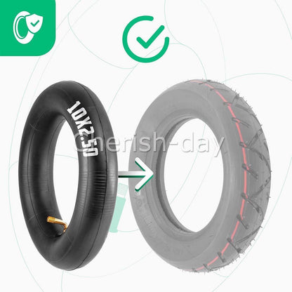 2Pcs Black Inner Tube 10x2.5 80/65-6 255X80 For 10'' Inch Electric Scooter Tyre
