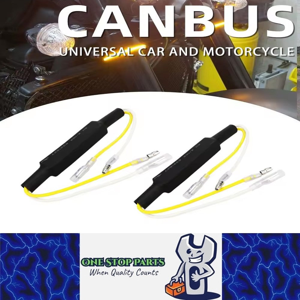 2x LED Indicator Load Resistor Canbus Flasher Hyper Flash Fix Motorbike ATV 12V