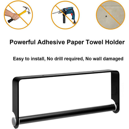 Paper Towel Holder Under Cabinet Wall Mount Stainless Steel Rack Kitchen AU NEW