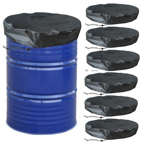 with Stretchable Drawstring Drum Cover 55 Gallon Trash Can Cover  Water Barrel