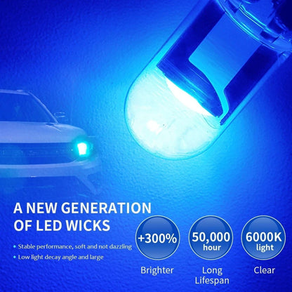 10X White T10 194 168 W5W COB Waterproof Bright Wedge Interior LED Light Bulb