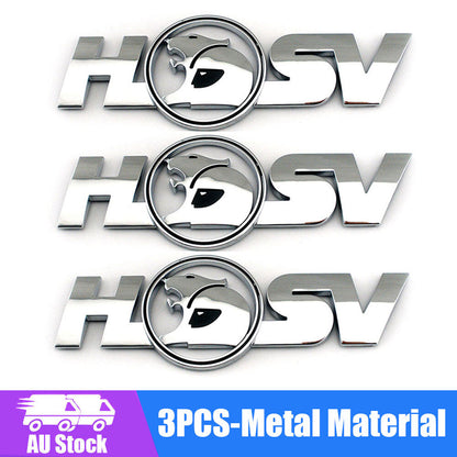 HSV Chrome Logo Badge - Boot or Side Skirt Emblem For Holden VT VX VY VZ VE VF D