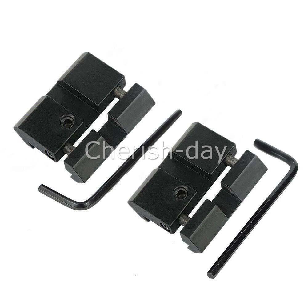 2X 11mm Dovetail to 20mm Rail Mount Picatinny Weaver Rail Scope Rail Adaptor AU