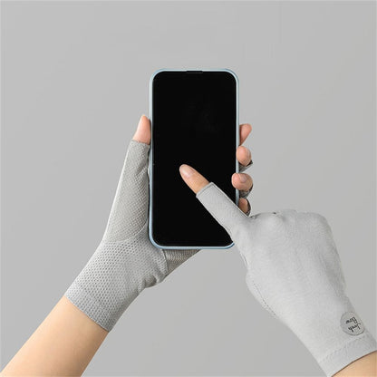 Thin Sun Protection Gloves Cotton Touch Screen Gloves Anti-UV Mittens  Outdoor