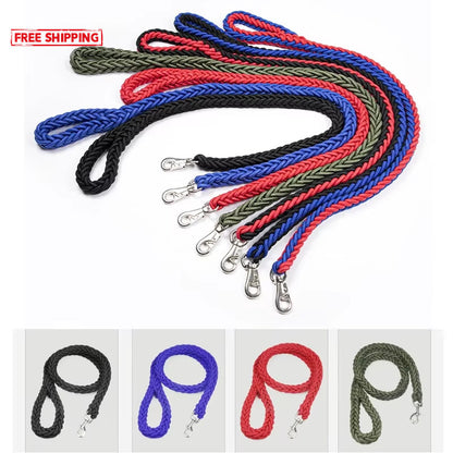 Heavy Duty Large Dog Leash Durable Nylon Braided Lead for Small Medium Big Dogs