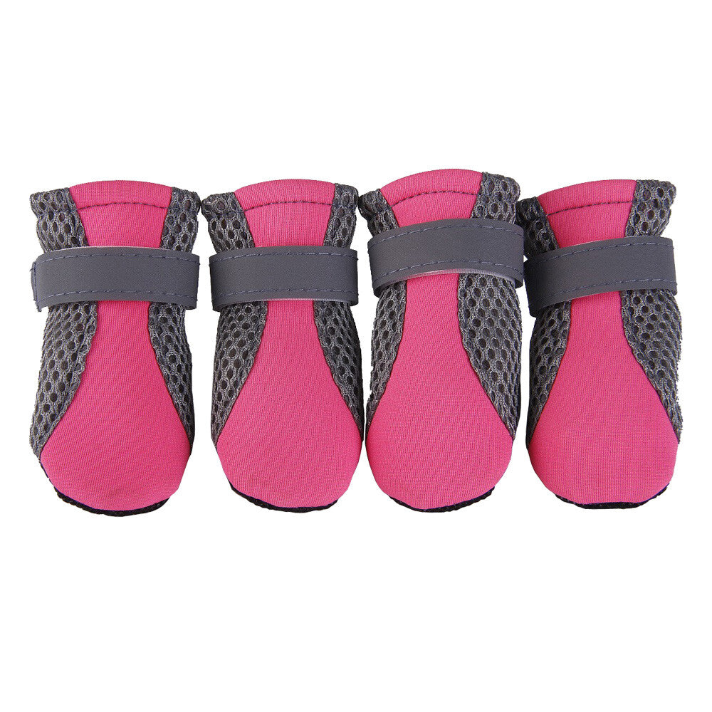 4Pcs Anti Slip Waterproof Protective Dog Shoes Rain Boots Pet Socks Booties New