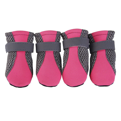4Pcs Anti Slip Waterproof Protective Dog Shoes Rain Boots Pet Socks Booties New