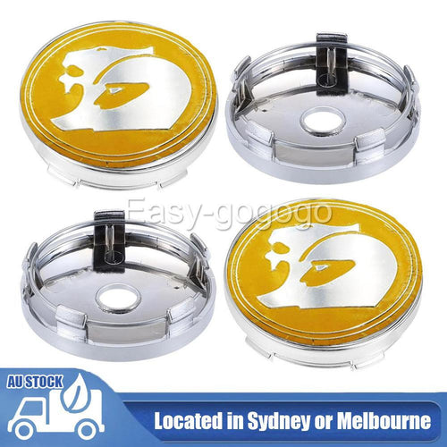 For HSV WheeI Centre Caps 60mm Silver Yellow VT VY VZ VE VF GTS R8 Commodore AUO