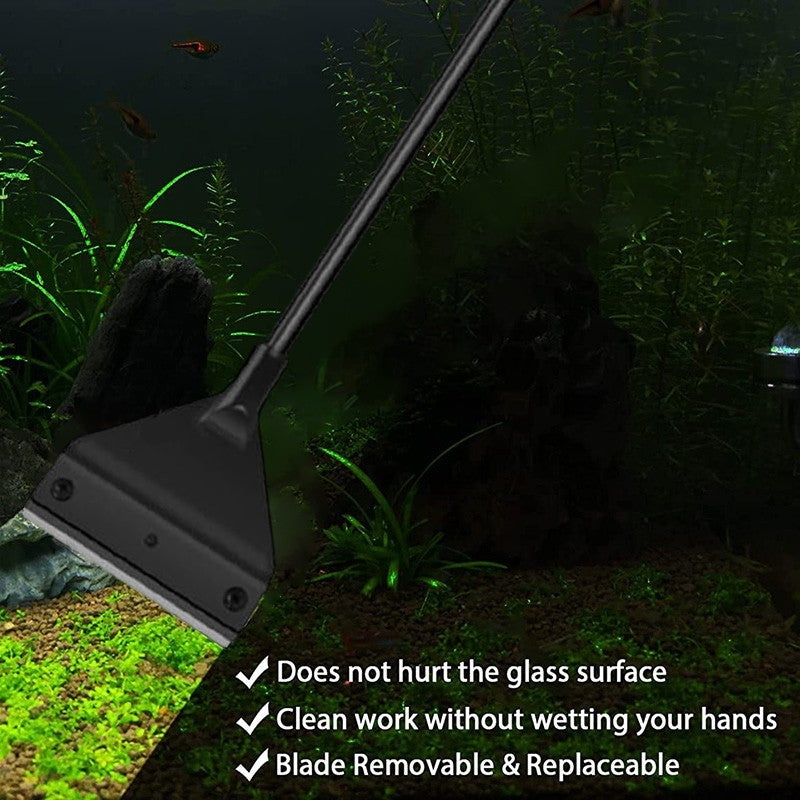 304SS Aquarium Stainless Steel Algae Scraper Blade Fish Tank Glass Cleaner AU