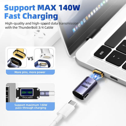 Tablet OTG Adapter Data Transfer 140W 40Gbps Magnetic Type-C Converter USB 4.0