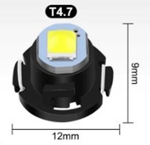 10 x T4.7 Neo 12mm 3030smd 12v Red Dash illumination LEDs T5 Red (10pcs)